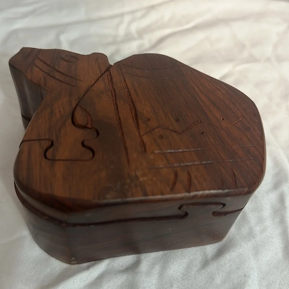 Master Piece Crafts Homemade Puzzle Box Wooden Camel Shaped Secret Stash Box